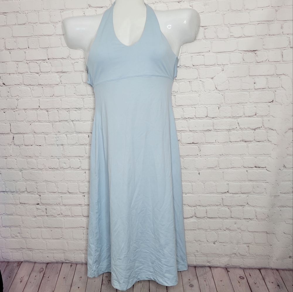 PATAGONIA Morning Glory Tie Back Halter in Powder Blue  Dress Sz XS